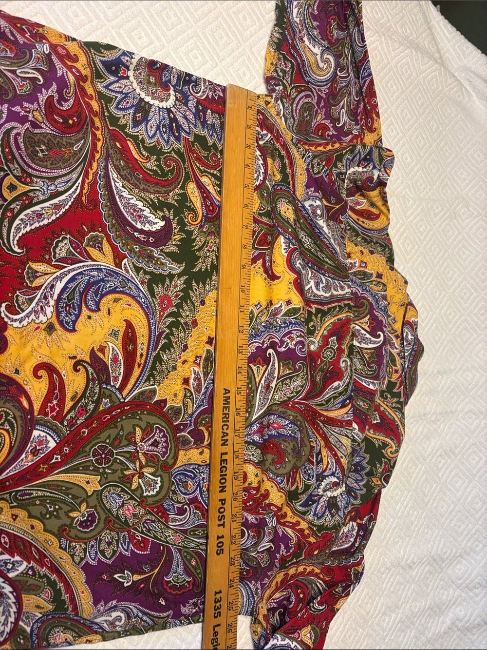 Alan Flusser Multicolor Paisley Button-Down Shirt - Red, Purple, Yellow, Green - Picture 4 of 5